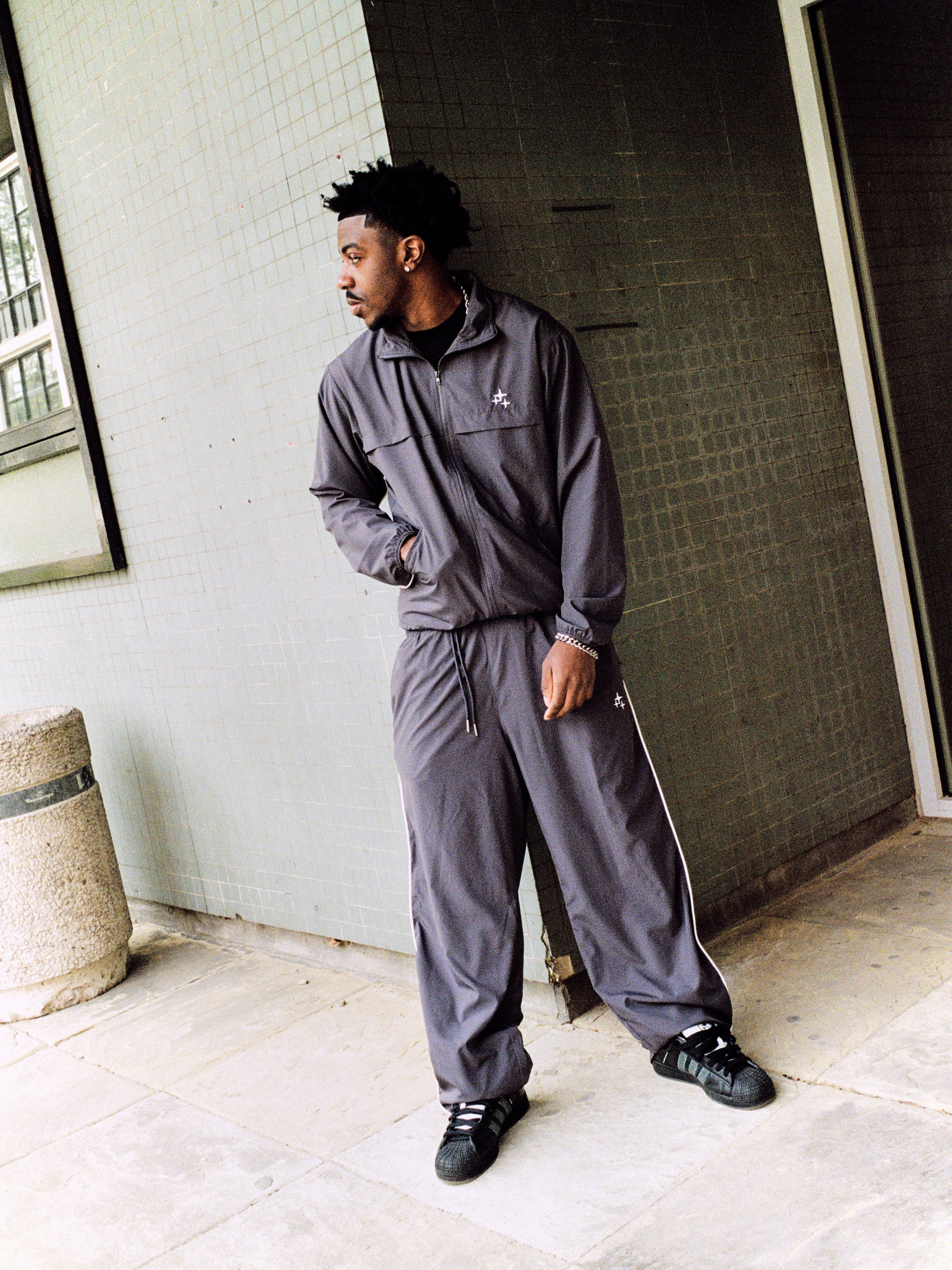 ASH GREY STA BAGGY NYLON JACKET - Image 4
