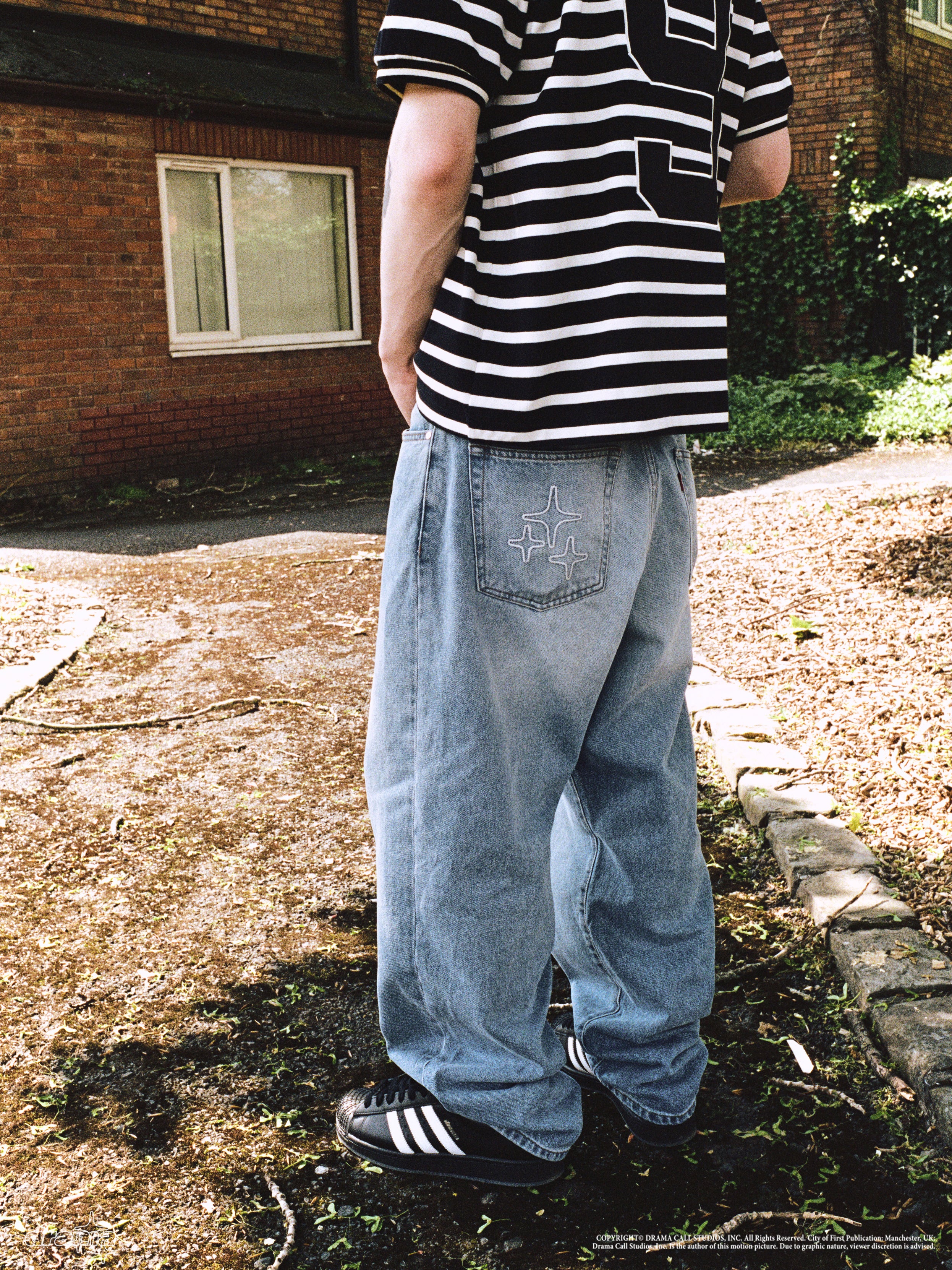 BIG B*STARDS LIGHT BLUE WASH DENIM (BAGGY FIT) - Image 3