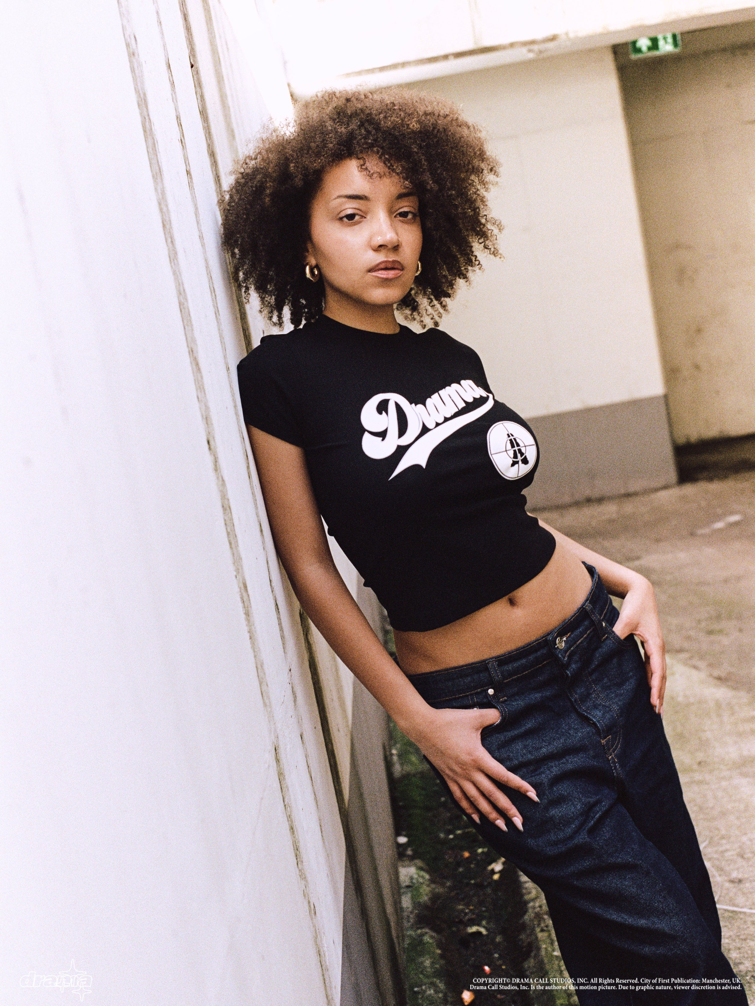 ENEMY SCRIPT WOMENS BABY TEE (BLACK) - Image 3