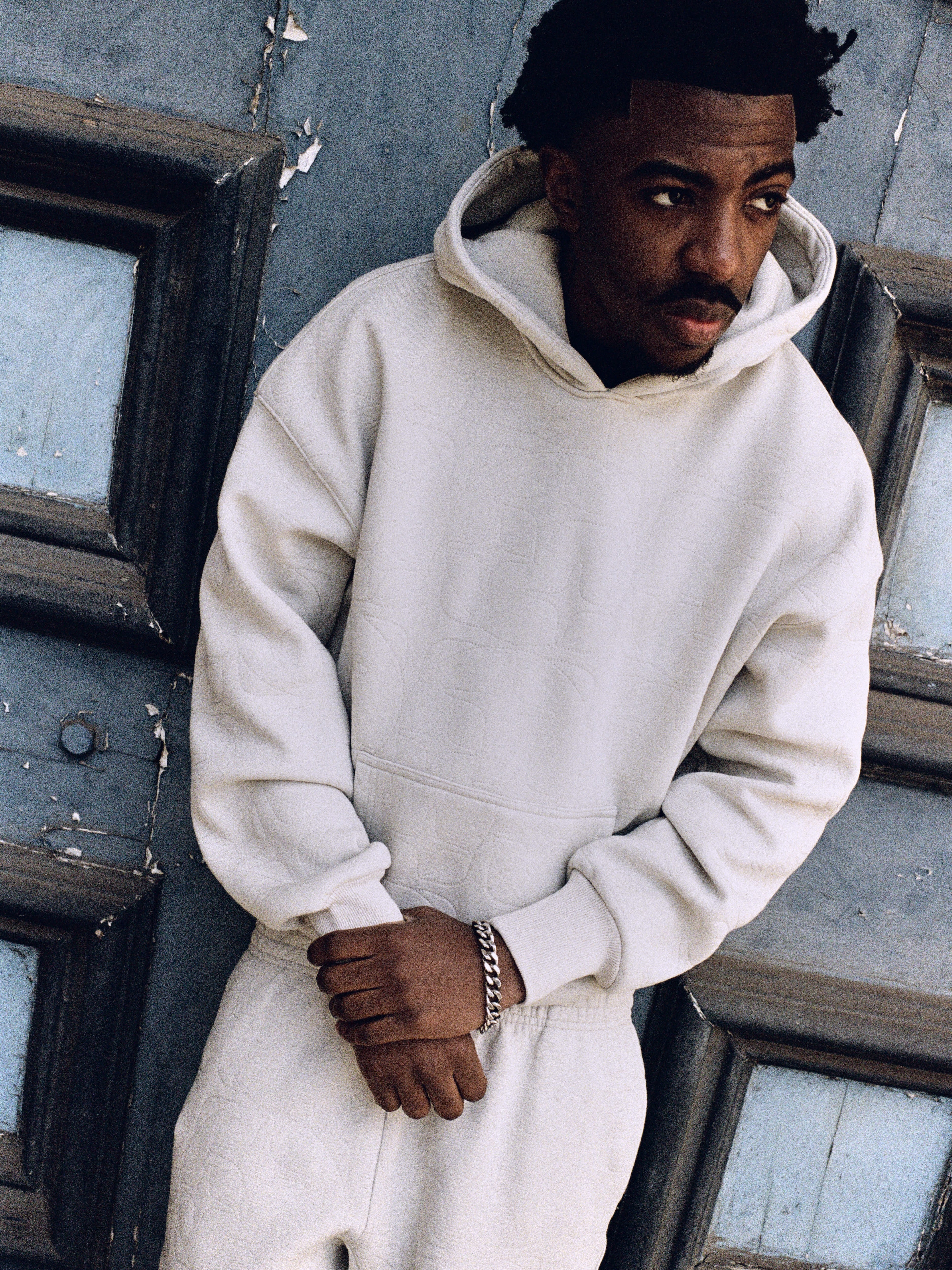 GREY ALL STAR EMBROIDERED HOOD - Image 5
