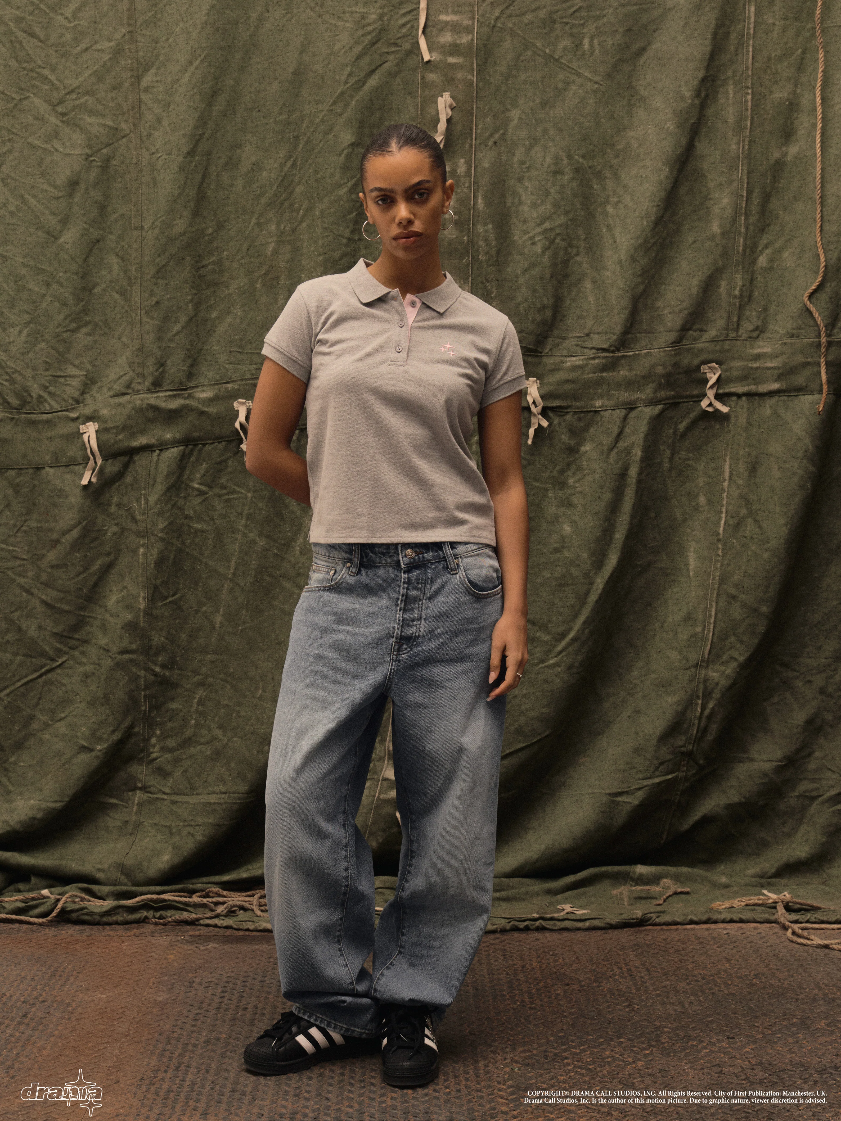 GREY N PINK STA WOMENS POLO - Image 4