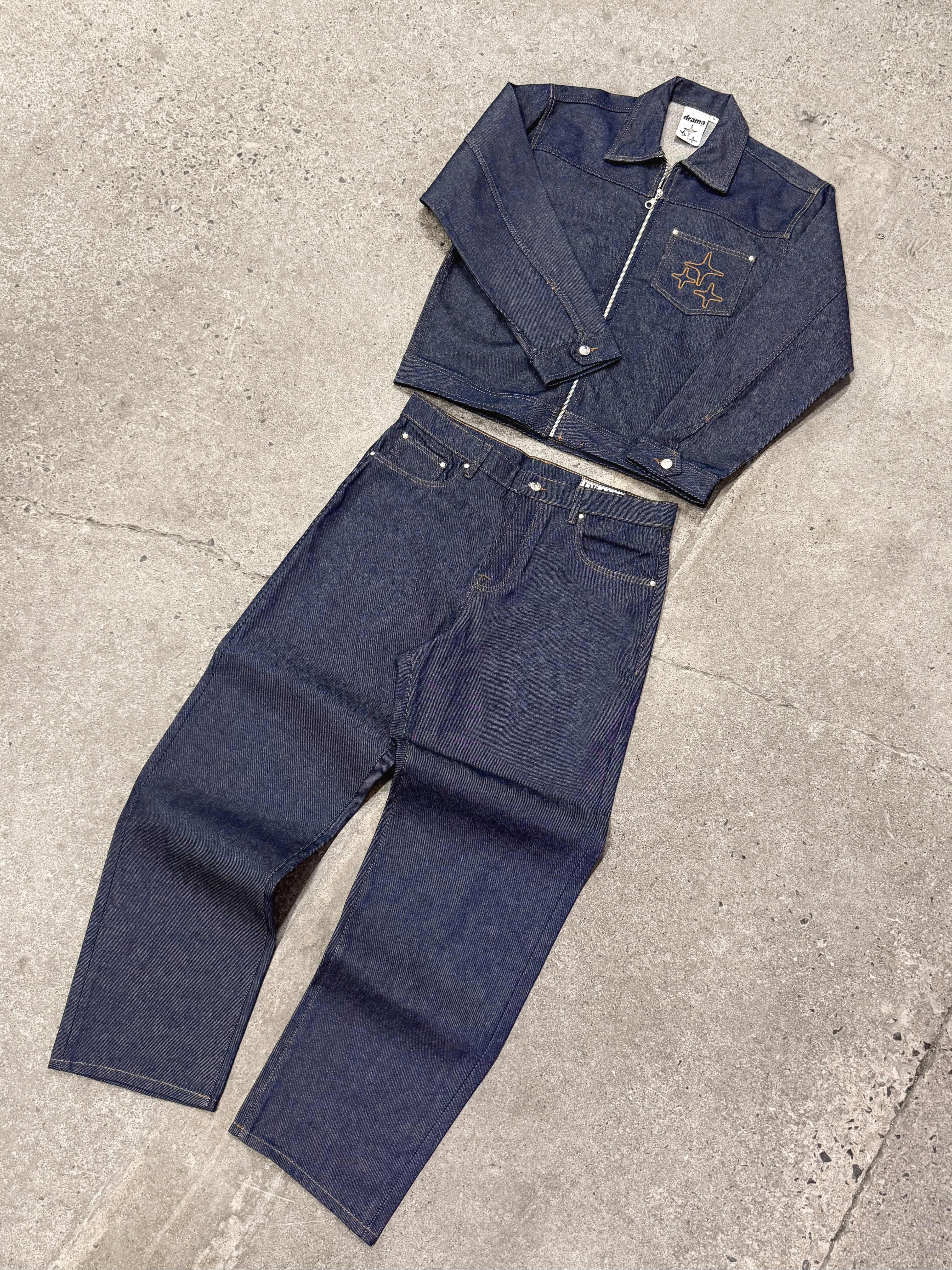 DENIM 3STA JACKET (RAW INDIGO) - Image 6