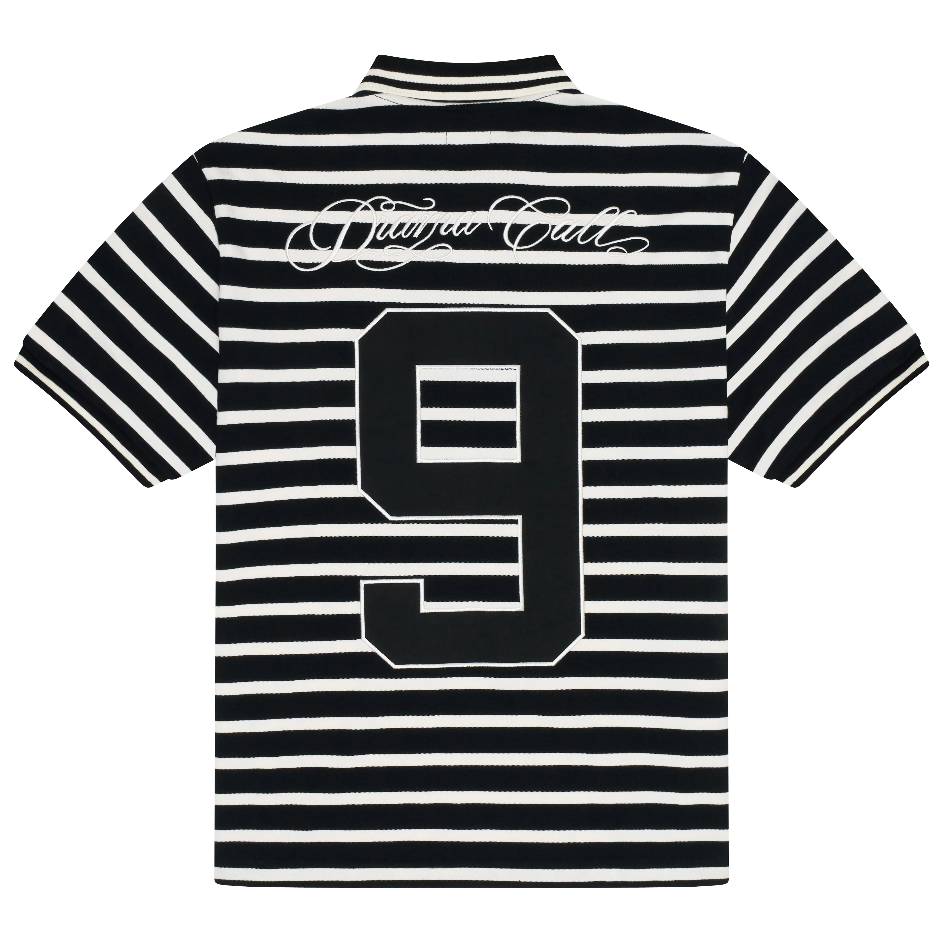 NO.9 STRIPE HEAVY POLO (BLACK) - Image 3